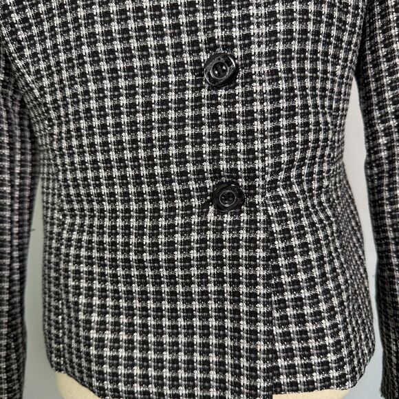 Giorgio Sant' Angelo Women's Blazer, Size 12, Bow & Buttons, Black & White - Picture 7 of 16